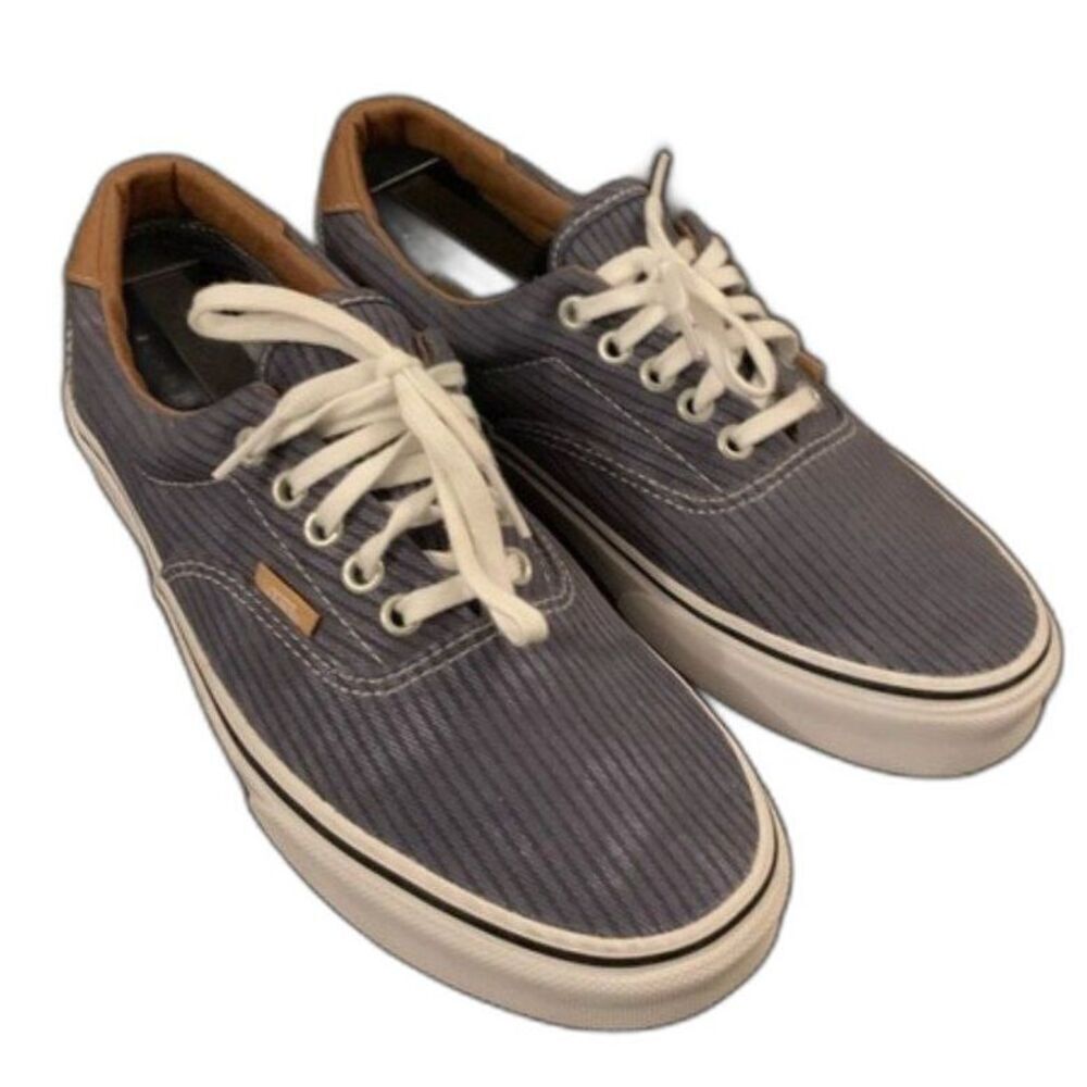 Vans Era 59 Washed Herringbone Blue With Leather